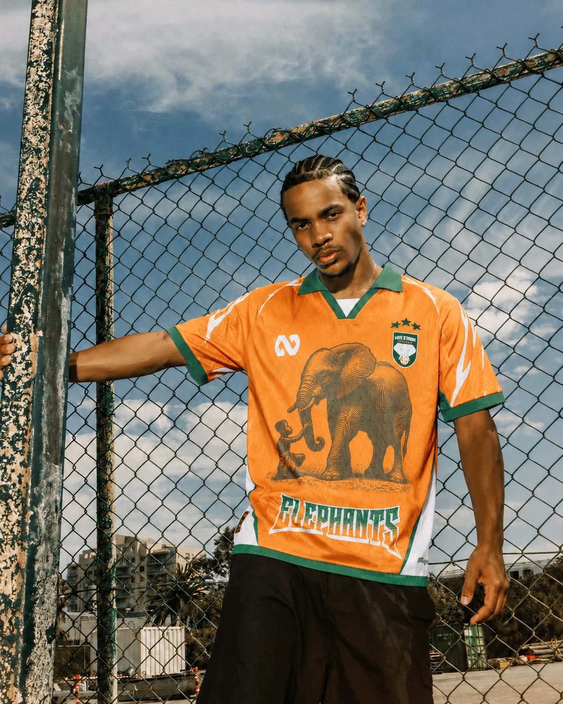 Maillot SANGA Orange porté