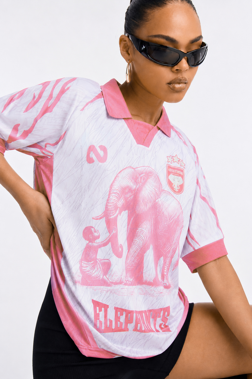 Maillot SANGA Rose porté