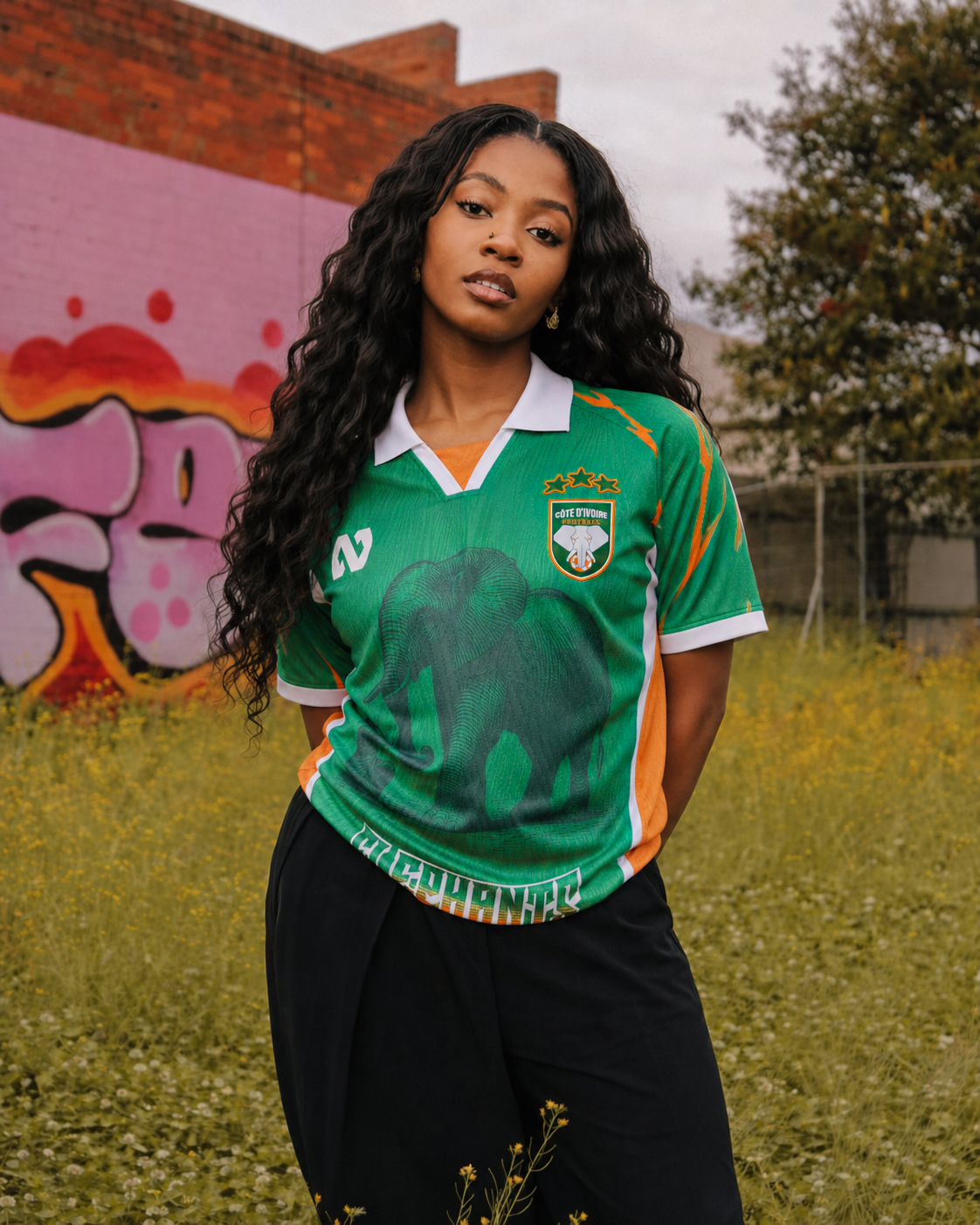 Maillot SANGA Vert porté