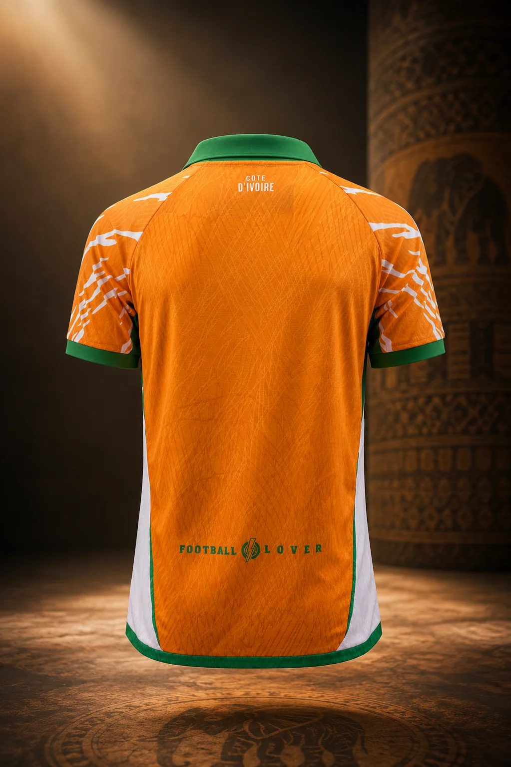 Maillot SANGA Éléphants — Orange, vue de dos