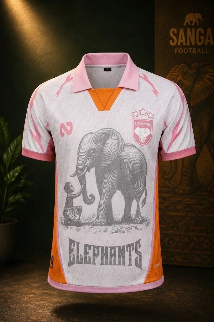 Maillot SANGA Éléphants — Rose